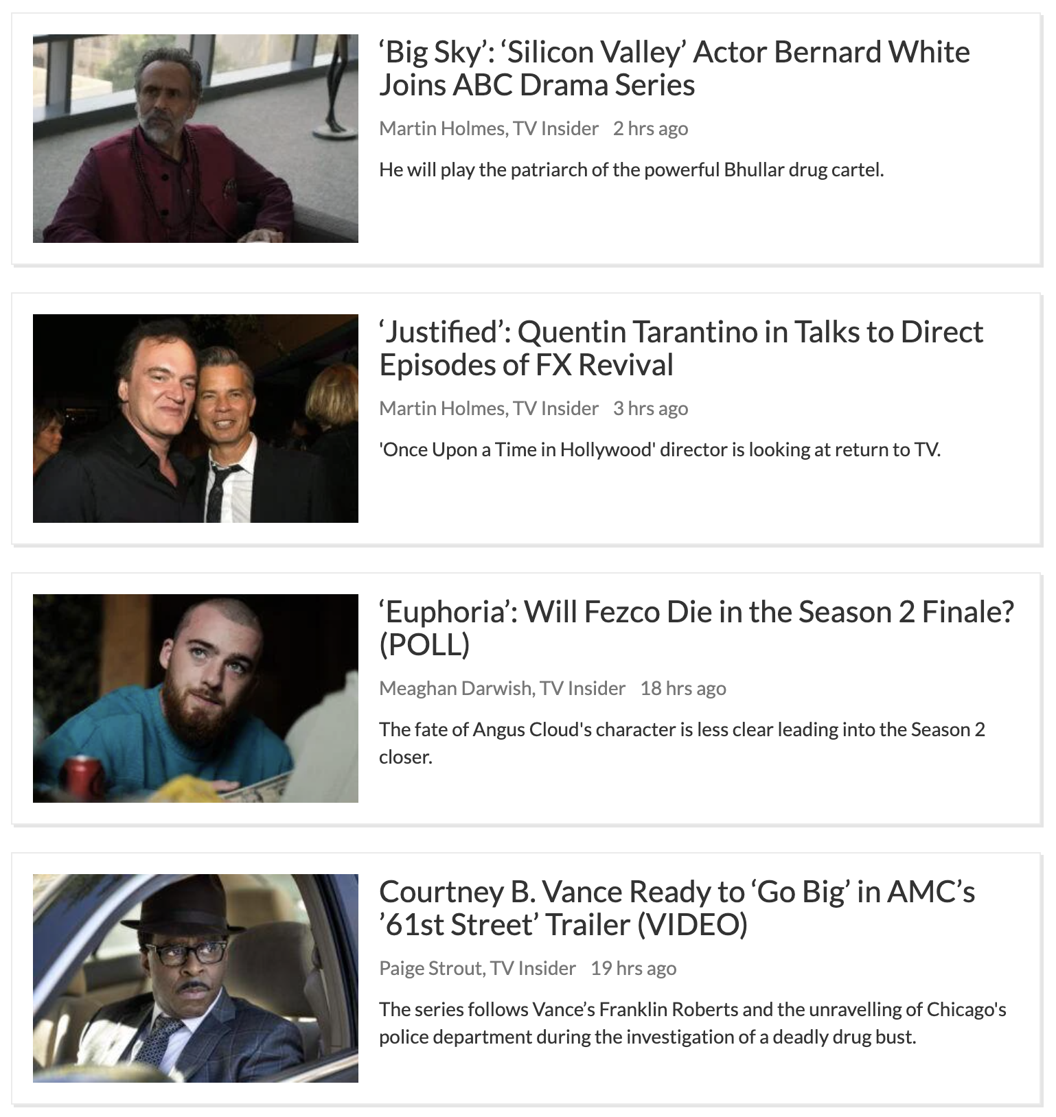 What to Watch Newsfeed